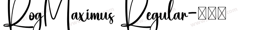 RogMaximus Regular字体转换